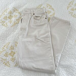 Monki Denim Beige Denim Cropped Jeans Size 26